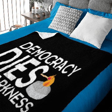 Discover Democracy Dies in Darkness Baby Blankets