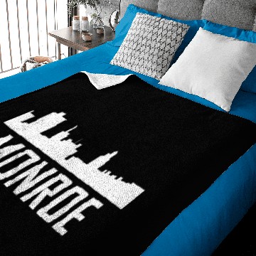 Discover Monroe Louisiana City Skyline Baby Blankets