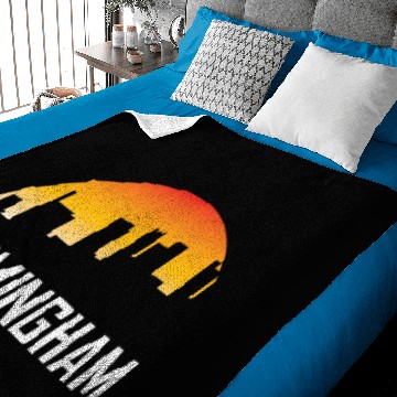 Discover Birmingham Albm Sunset Skyline Baby Blankets