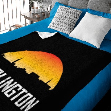 Discover Burlington Vermont Sunset Skyline Baby Blankets