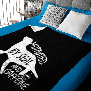 Discover Motivated By Seal And Caffeine Baby Blankets