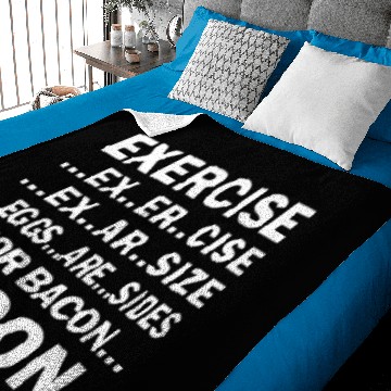 Discover Bacon Exercise Work Out Breakfast Baby Blankets