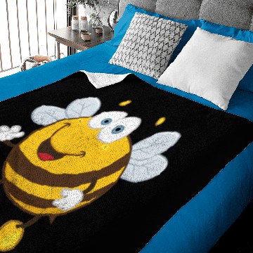 Discover Cool bee insect smiles wildlife Baby Blankets