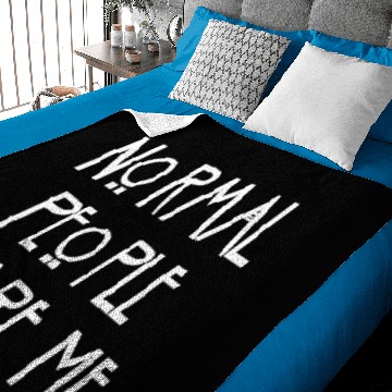 Discover Normal People Scare Me Baby Blankets