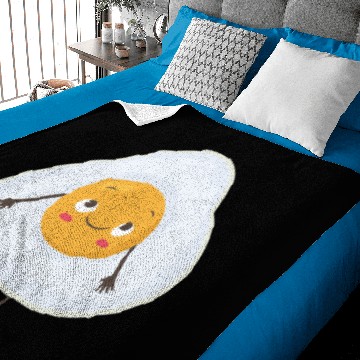 Discover Fried egg with face Baby Blankets