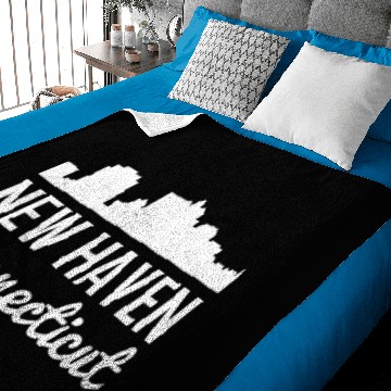 Discover New Haven Connecticut Skyline Baby Blankets