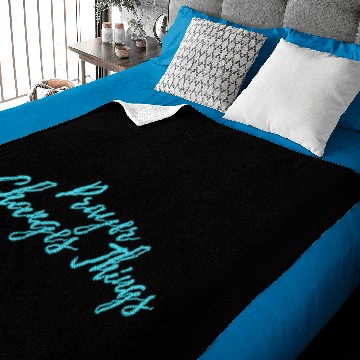 Discover Prayer-light blue Baby Blankets