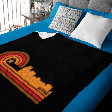 Discover Retro Style Hartford Connecticut Skyline Baby Blankets