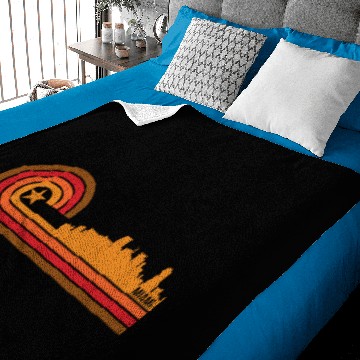 Discover Retro Style Miami Florida Skyline Baby Blankets