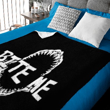Discover Bite Me Shark Jaws Baby Blankets