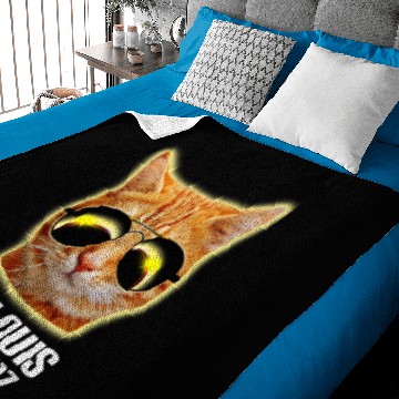 Discover Total Solar Cat Eclipse St Louis 21.08.2017 Baby Blankets