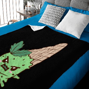 Discover Very Grumpy Mint Chocolate Chip Ice Cream Baby Blankets