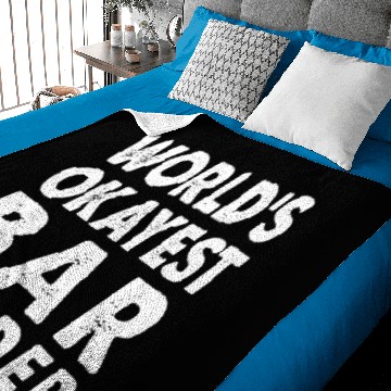 Discover World's Okayest Bartender Bar Coffee Restaurant Baby Blankets