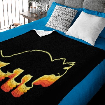 Discover Triceratops Vintage Retro Rainbow Baby Blankets