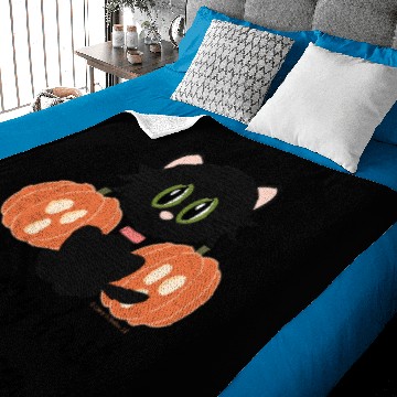 Discover My First Halloween Cat Pumpkins Baby Blankets