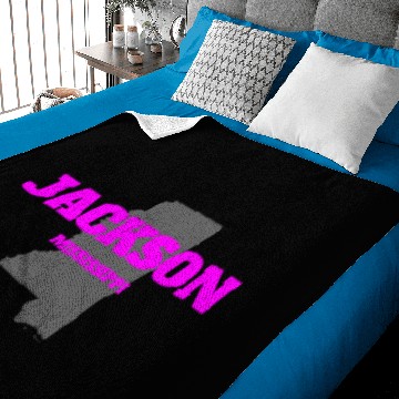Discover MISSISSIPPI JACKSON US STATE EDITION PINK Baby Blankets