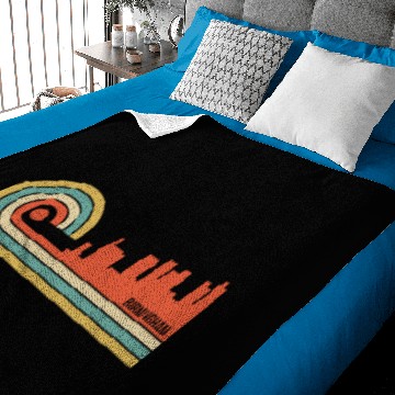 Discover Retro Style Birmingham Albm Skyline Baby Blankets