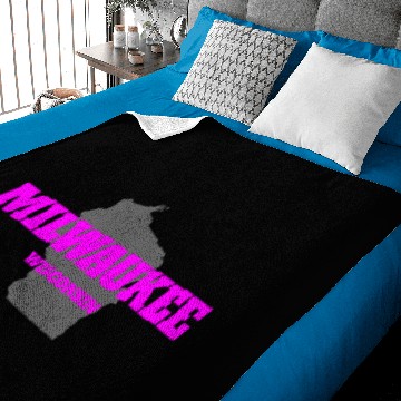 Discover WISCONSIN MILWAUKEE US STATE EDITION PINK Baby Blankets