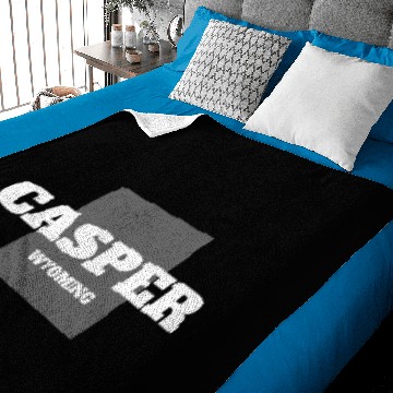 Discover WYOMING CASPER US STATE EDITION Baby Blankets