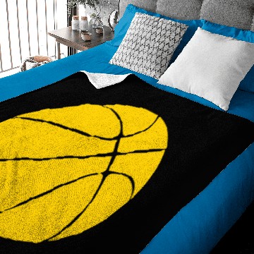 Discover Yellow Basketball Baby Blankets
