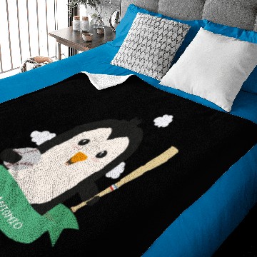 Discover Baseball Penguin from SAN ANTONIO Baby Blankets