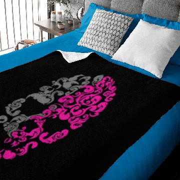 Discover Two Coloured Patterned Skull Mens Funny Baby Blankets