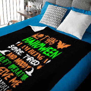 Discover This Halloween Tired Moody Forklift Operator Candy Baby Blankets