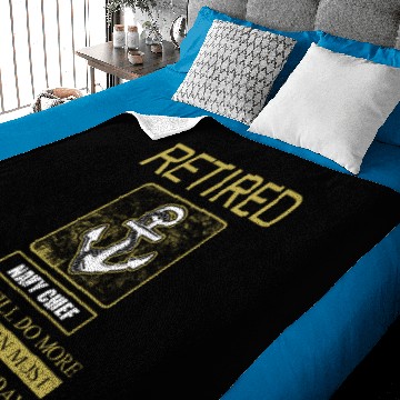 Discover Navy Chief Retidred Baby Blankets