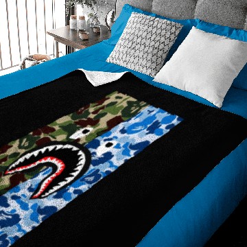 Discover A Bathing Ape Blue Shark Baby Blankets