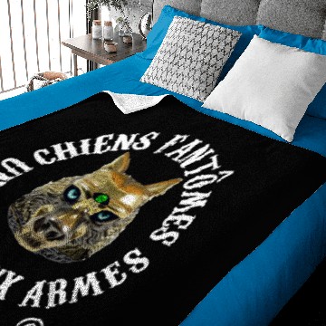 Discover Ghost Dog Wolf Face Image French Baby Blankets