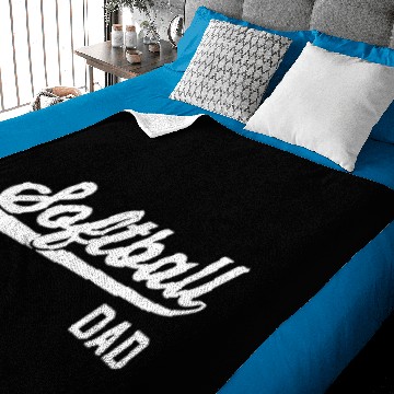 Discover Softball Dad Baby Blankets