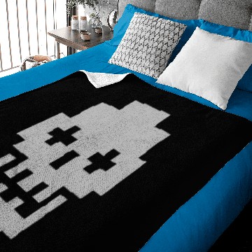 Discover 8 bit skull Baby Blankets