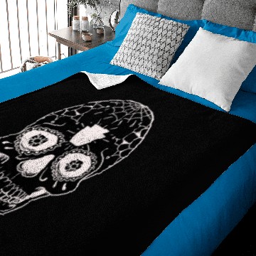 Discover Candy skull Negative Baby Blankets