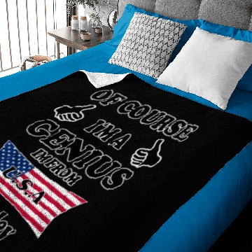 Discover Ofcourse im a genius im from USA Berkeley Baby Blankets