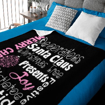 Discover Decorations Santa Christmas Presents Joy Mistletoe Baby Blankets