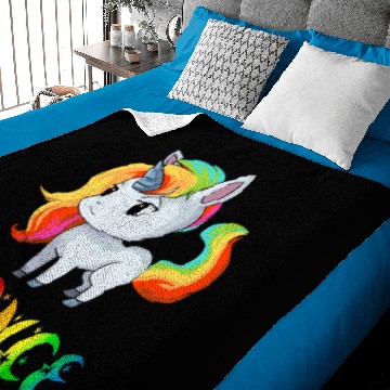 Discover France Unicorn Baby Blankets