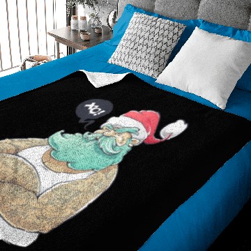 Discover Tatted Bad Santa Baby Blankets