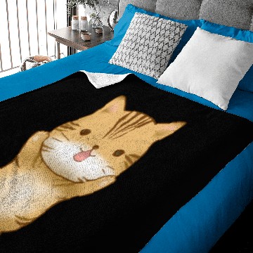 Discover Orange Cat Begging Funny Paws Baby Blankets