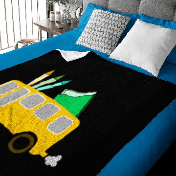 Discover school bus coach omnibus schulbus verkehr34 Baby Blankets