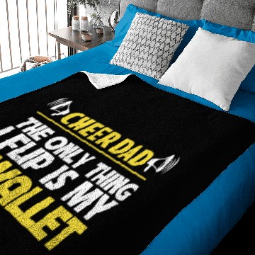 Discover Cheer Dad Only Thing I Flip Is Wallet Baby Blankets