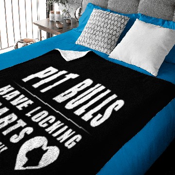 Discover Pit Bulls Have Locking Hearts Not Jaws Baby Blankets