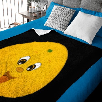 Discover Orange Fruit Face Image Baby Blankets