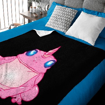 Discover Pink unicorn frog Baby Blankets