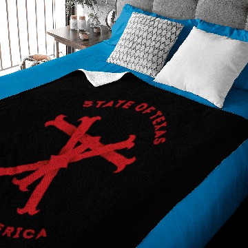 Discover TX Texas Monogram Red Baby Blankets
