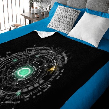 Discover computer platine cpu space game nerd code programm Baby Blankets