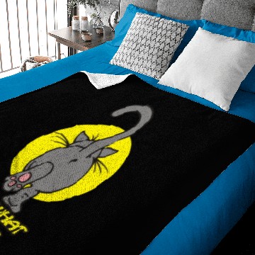 Discover Cat Back Grey Baby Blankets