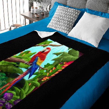 Discover Macaw TropicaL Paradise1of6 Baby Blankets