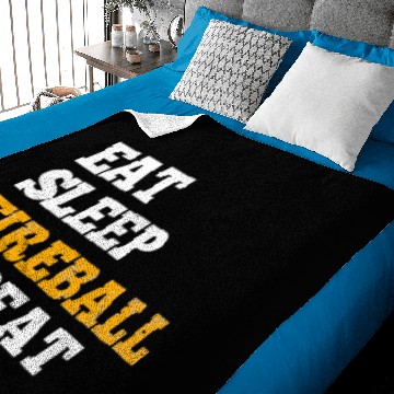 Discover Eat Sleep Fireball Repeat - Design for RPG Gamers Baby Blankets