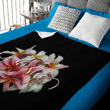 Discover Hustle with lilies Baby Blankets