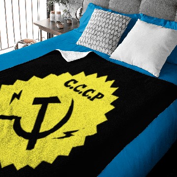Discover Communist CCCP Badge Baby Blankets
